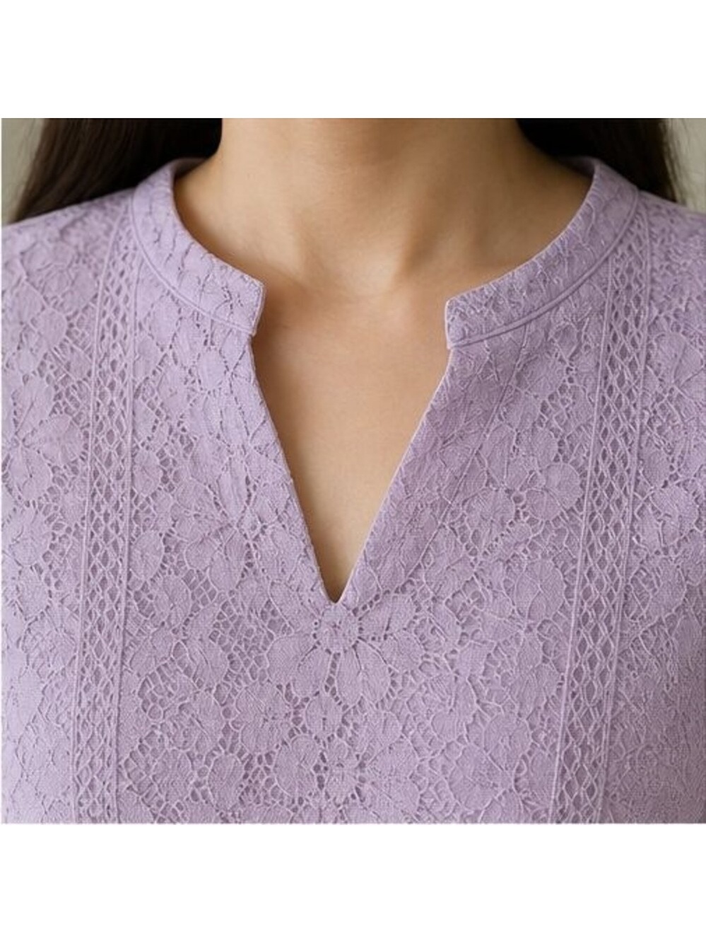 Lilac Ruffle Blouse - Picture 4 of 6